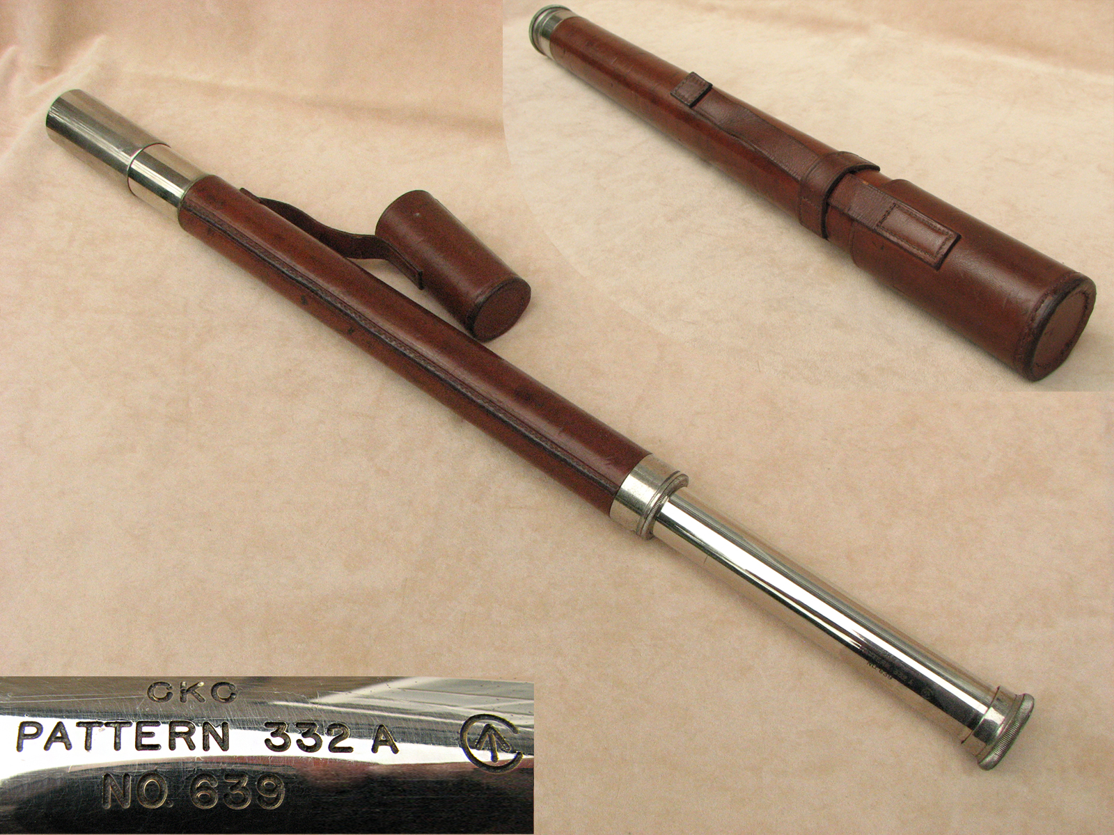 WW2 Canadian Kodak Company Officer of the Watch Naval telescope